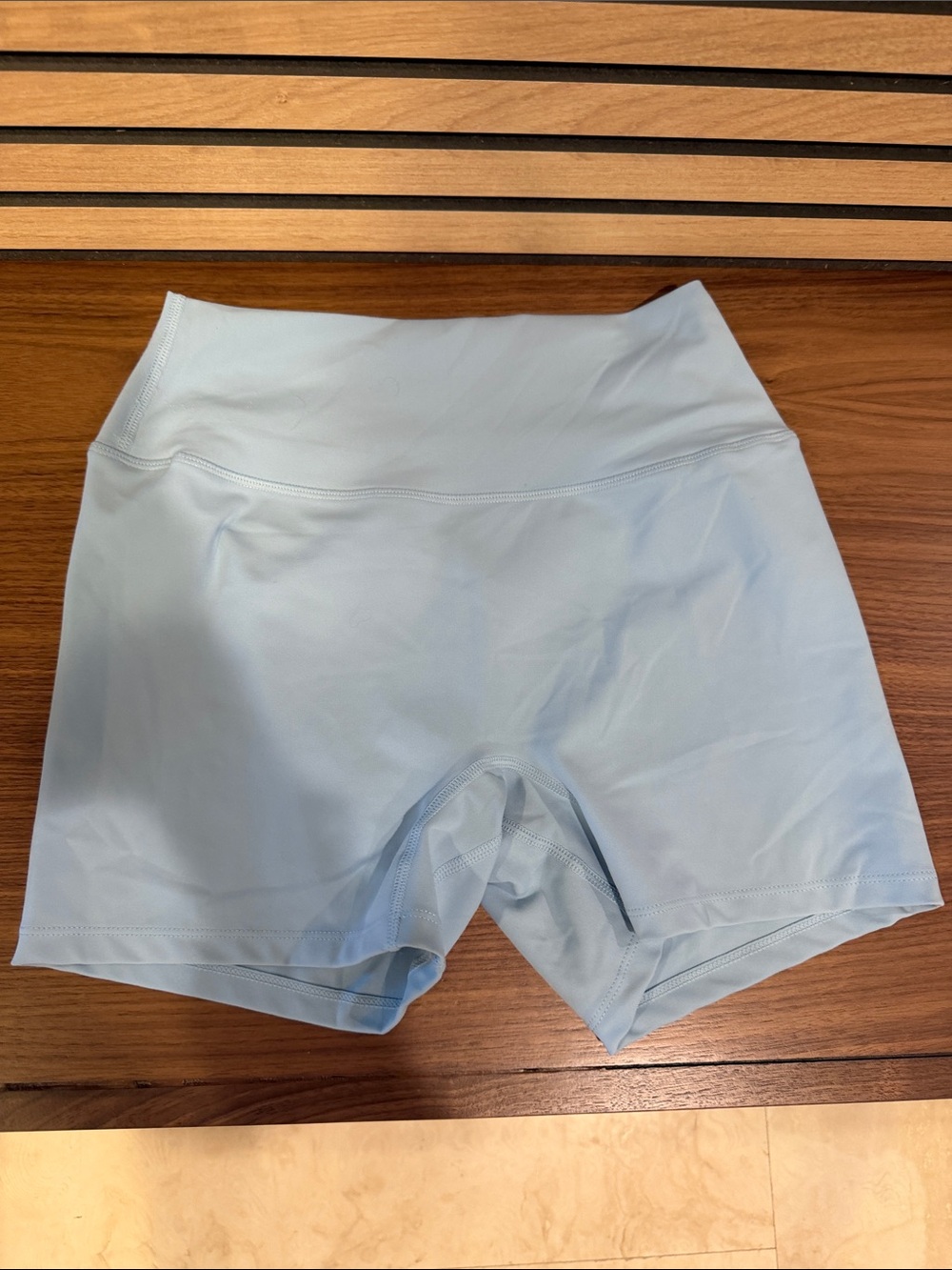 Women’s High-Waist Light Blue Active Shorts